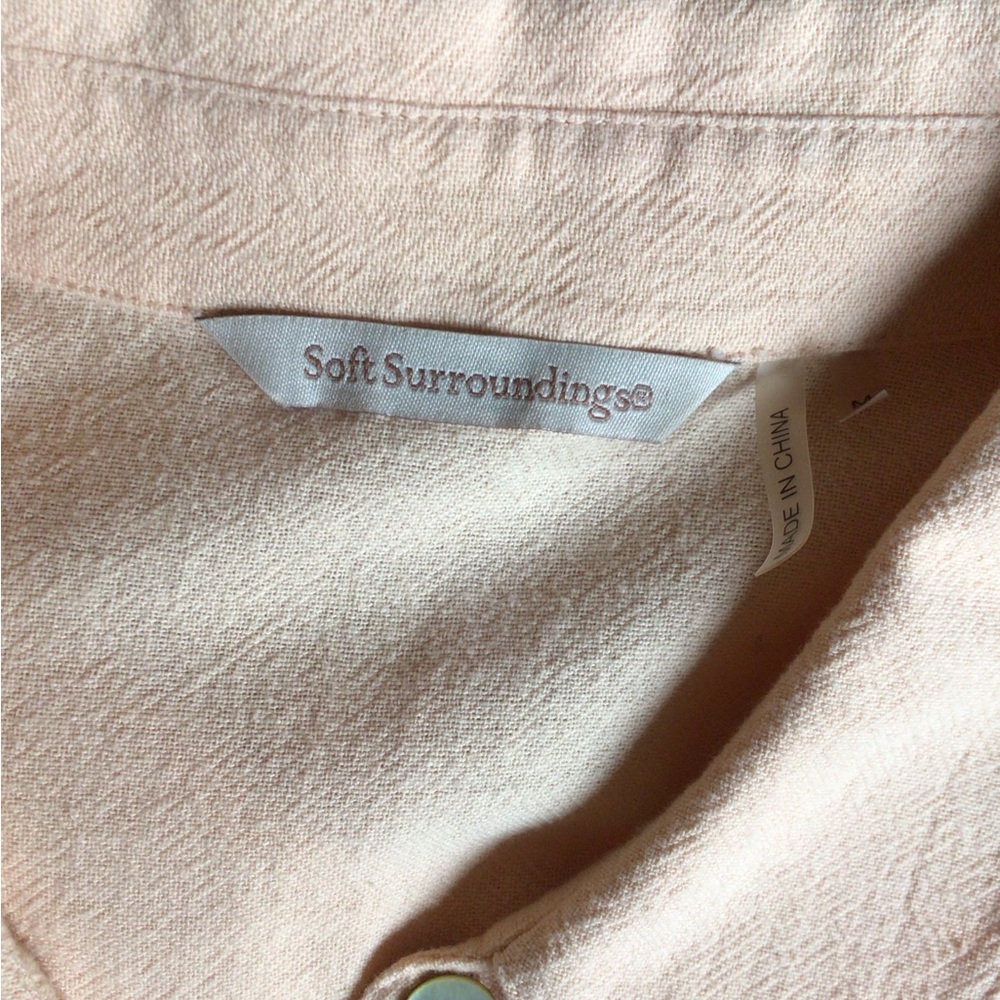 Soft Surroundings M Button Down Tunic - image 6